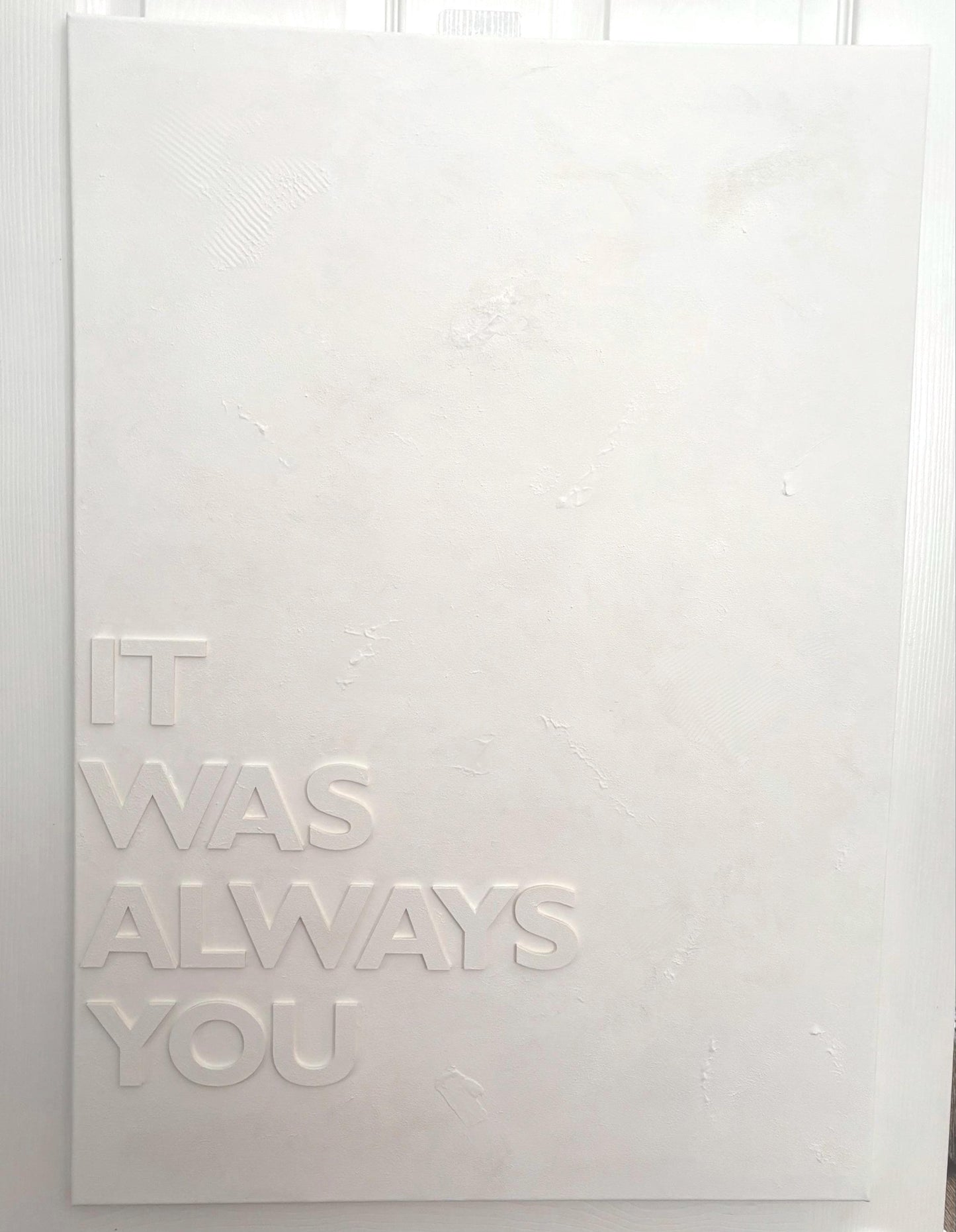 Textured canvas with wording (extra large)