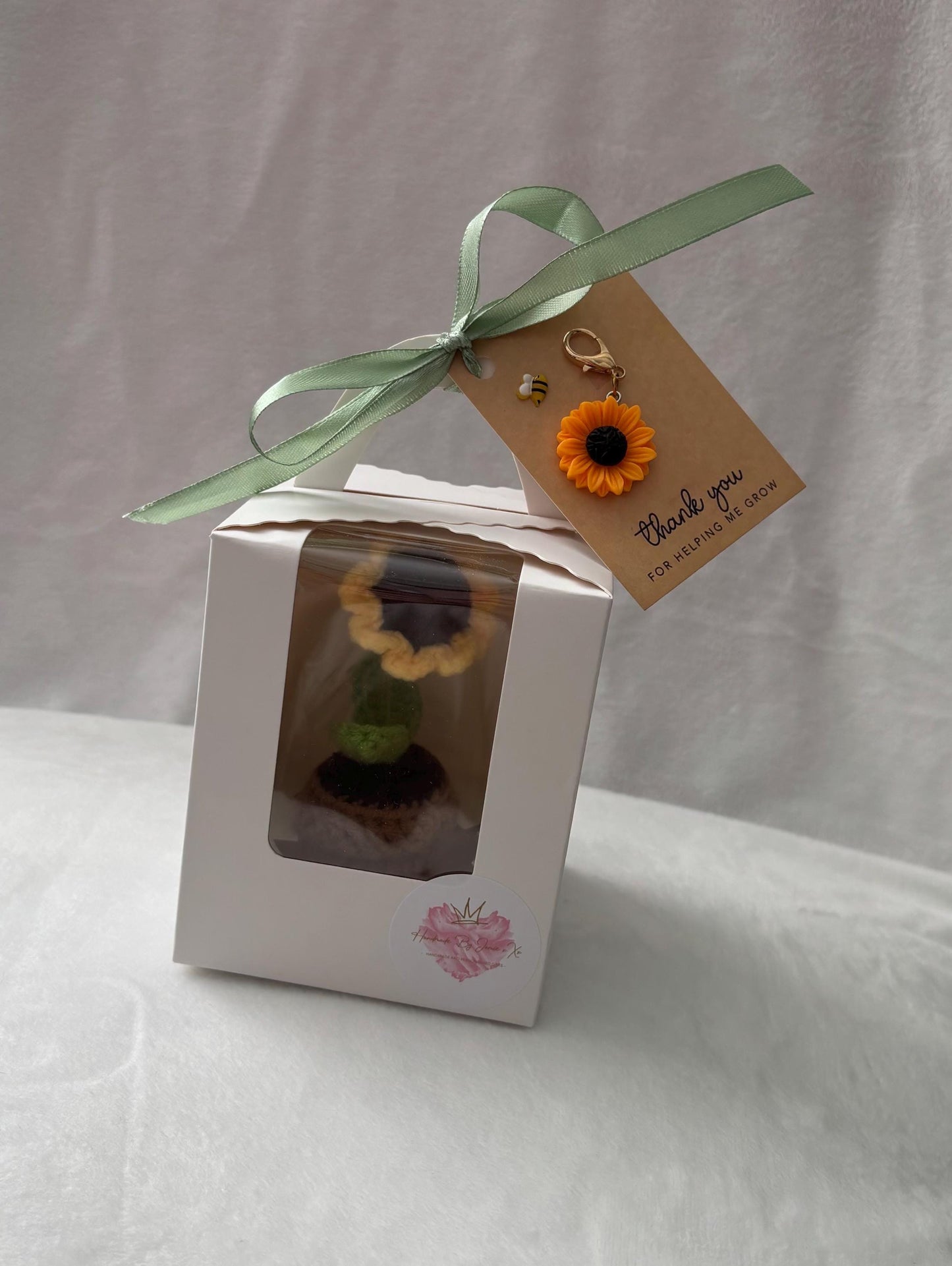 Mini Crochet sunflower teacher gift