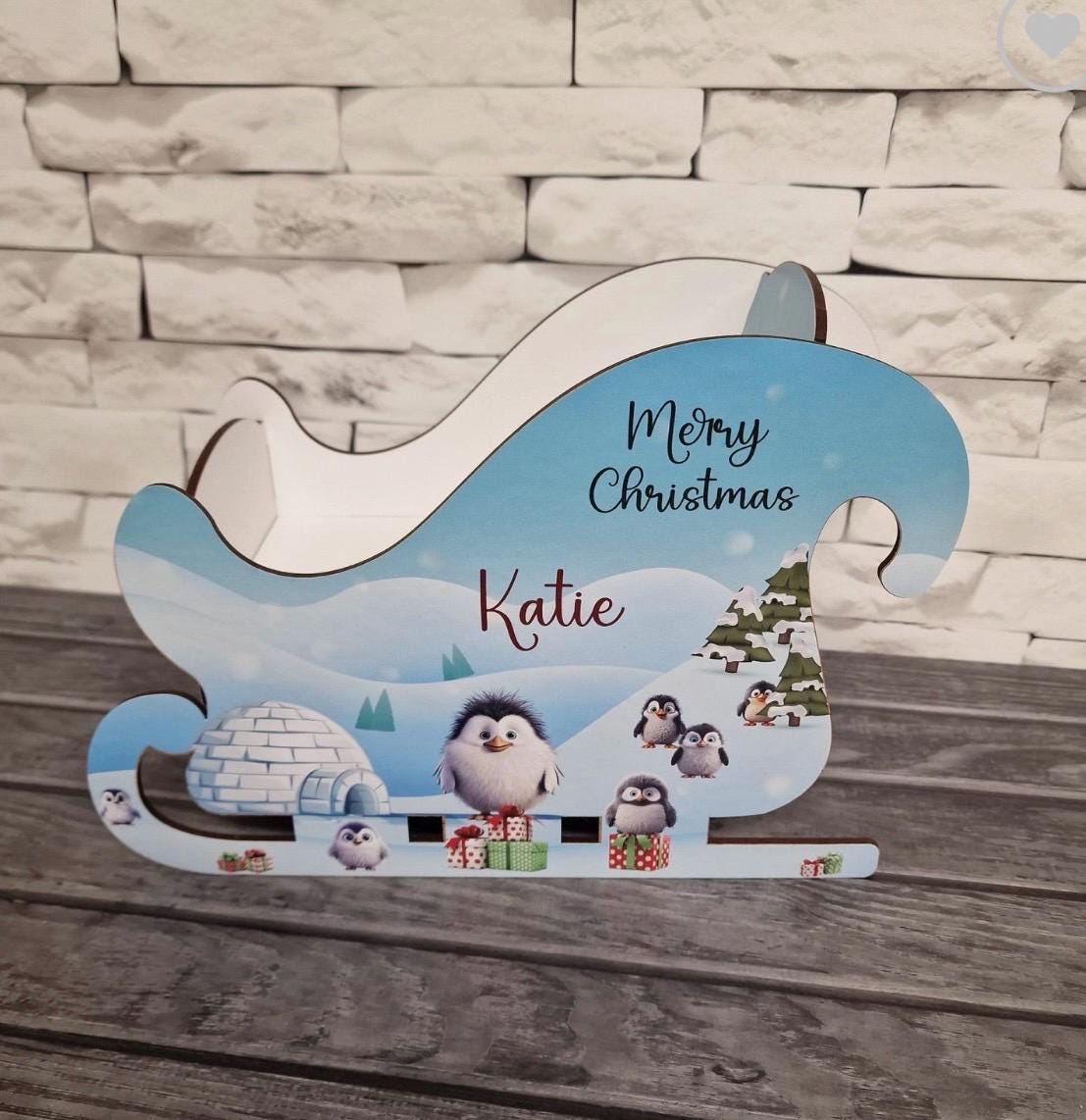 personalised wood Christmas advent calendar