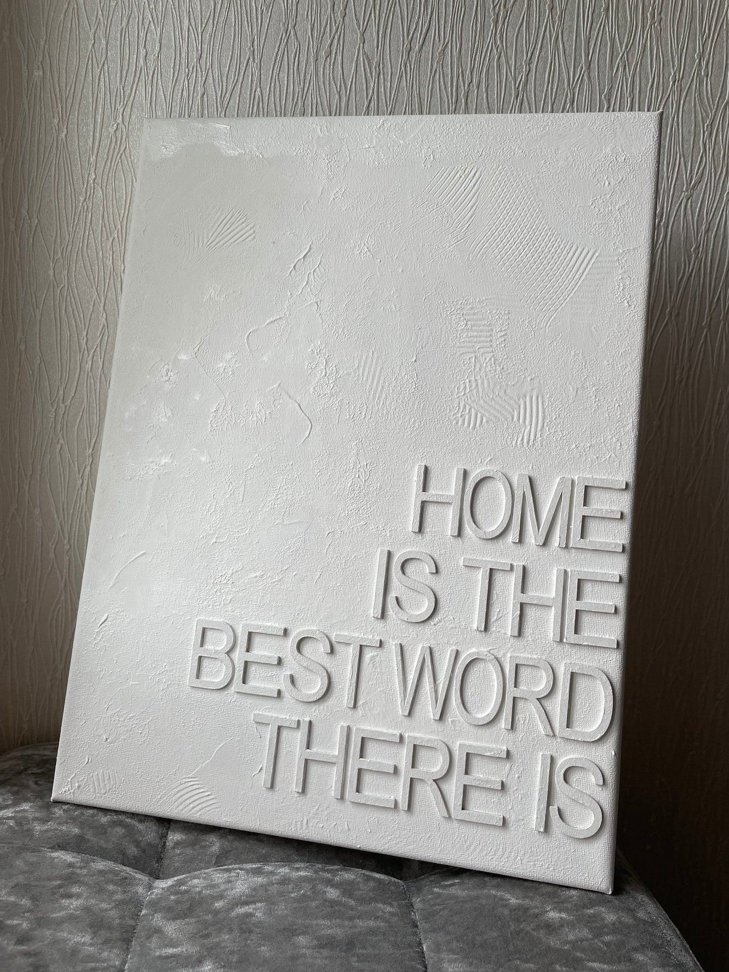 Textured canvas with wording (small)