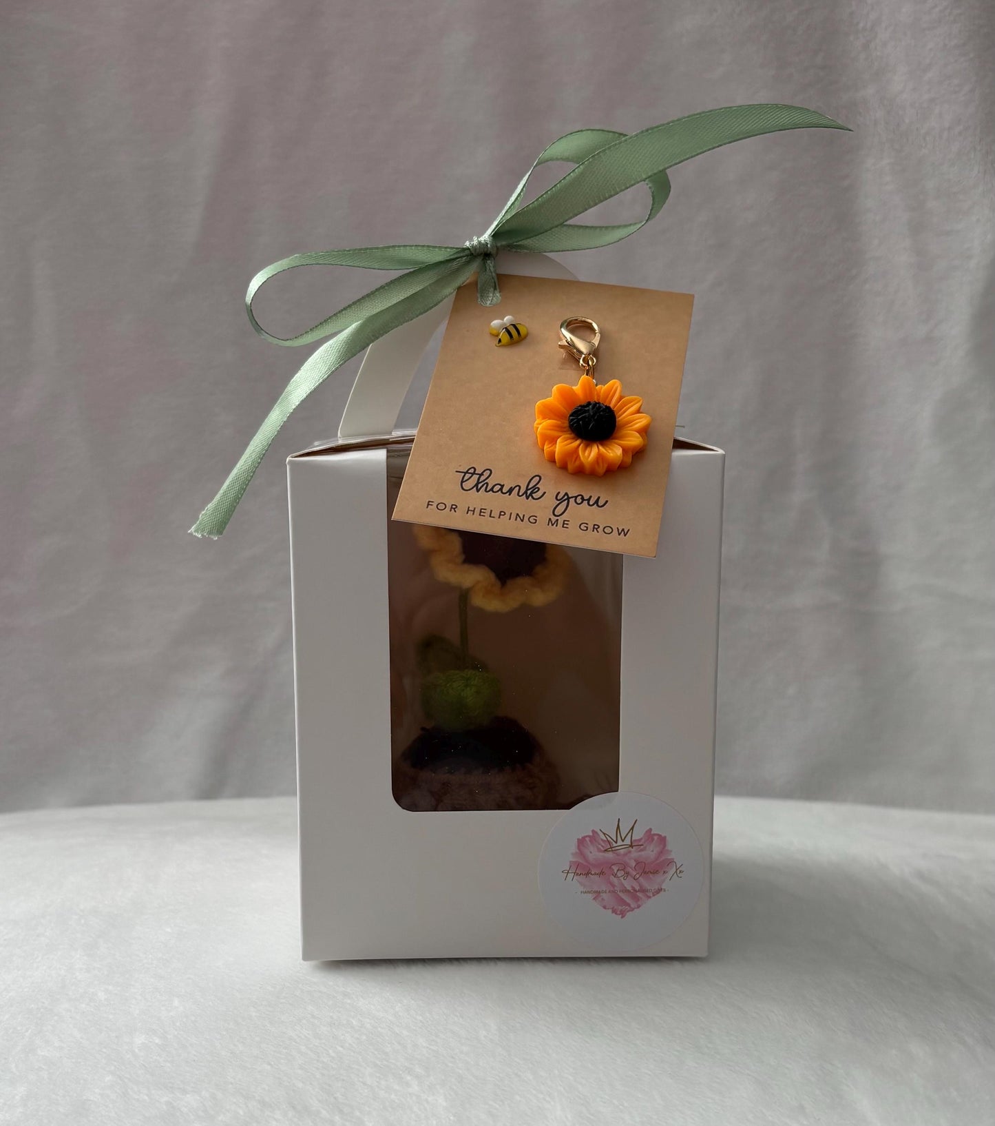 Mini Crochet sunflower teacher gift