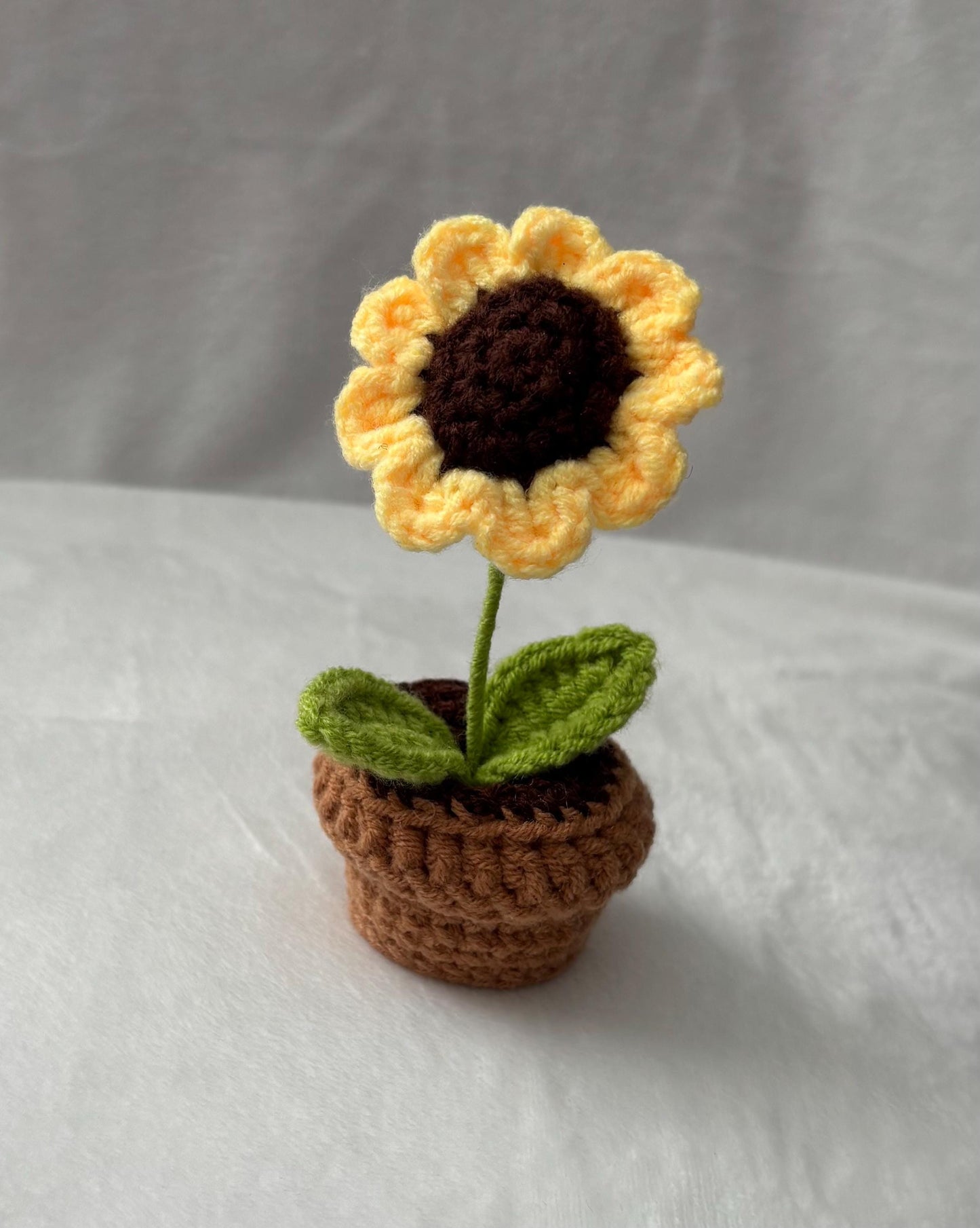 Mini Crochet sunflower teacher gift