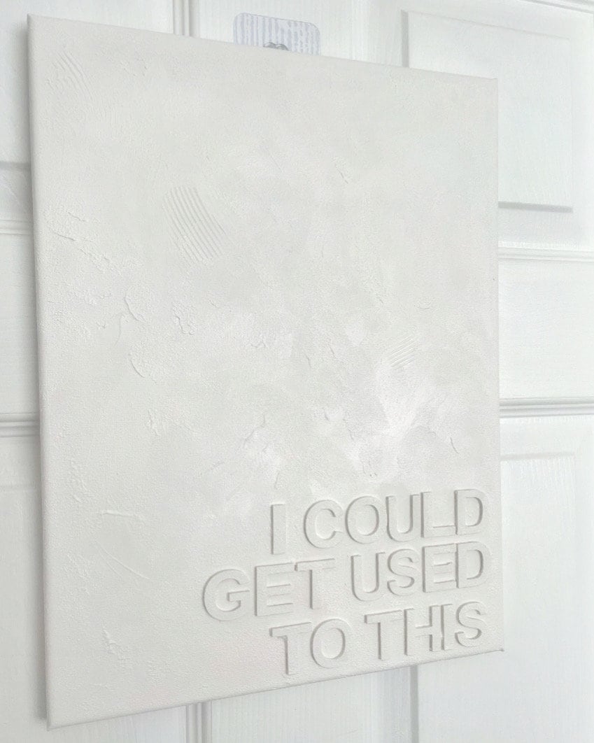 Textured canvas with wording (small)