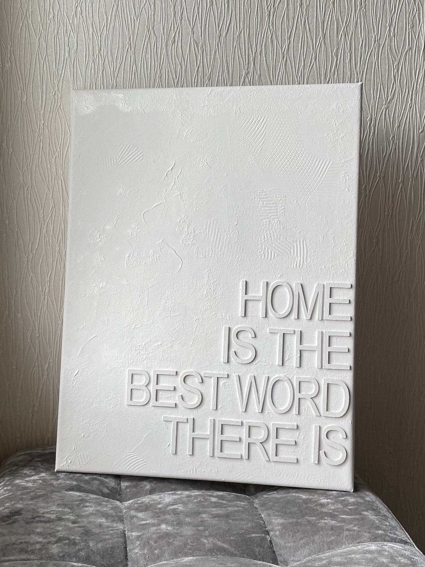 Textured canvas with wording (large)