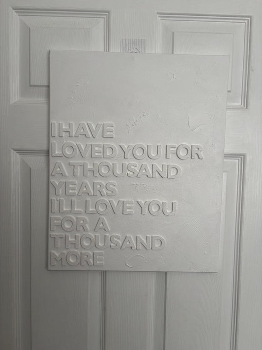 Textured canvas with wording (extra large)