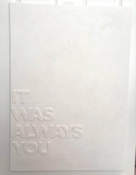 Textured canvas with wording (extra large)