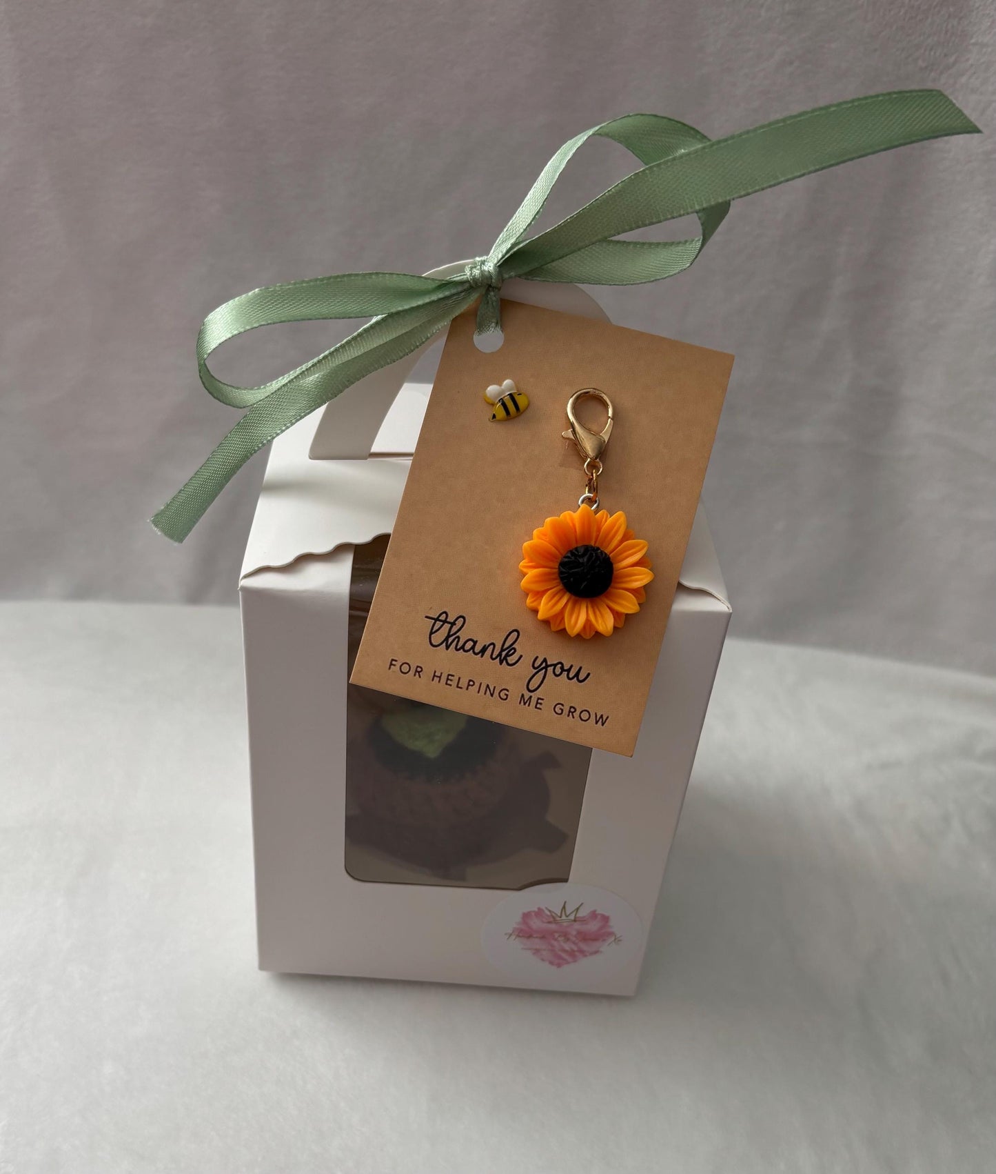 Mini Crochet sunflower teacher gift