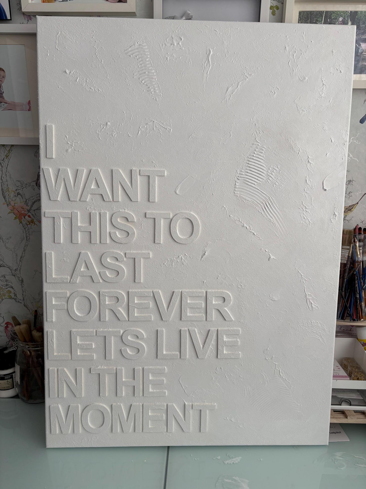 Textured canvas with wording (small)