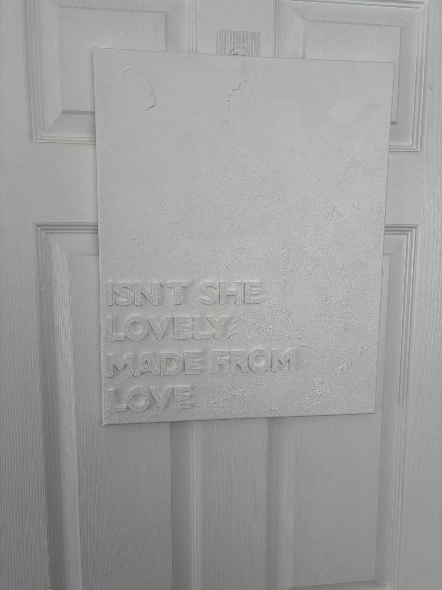 Textured canvas with wording (medium)