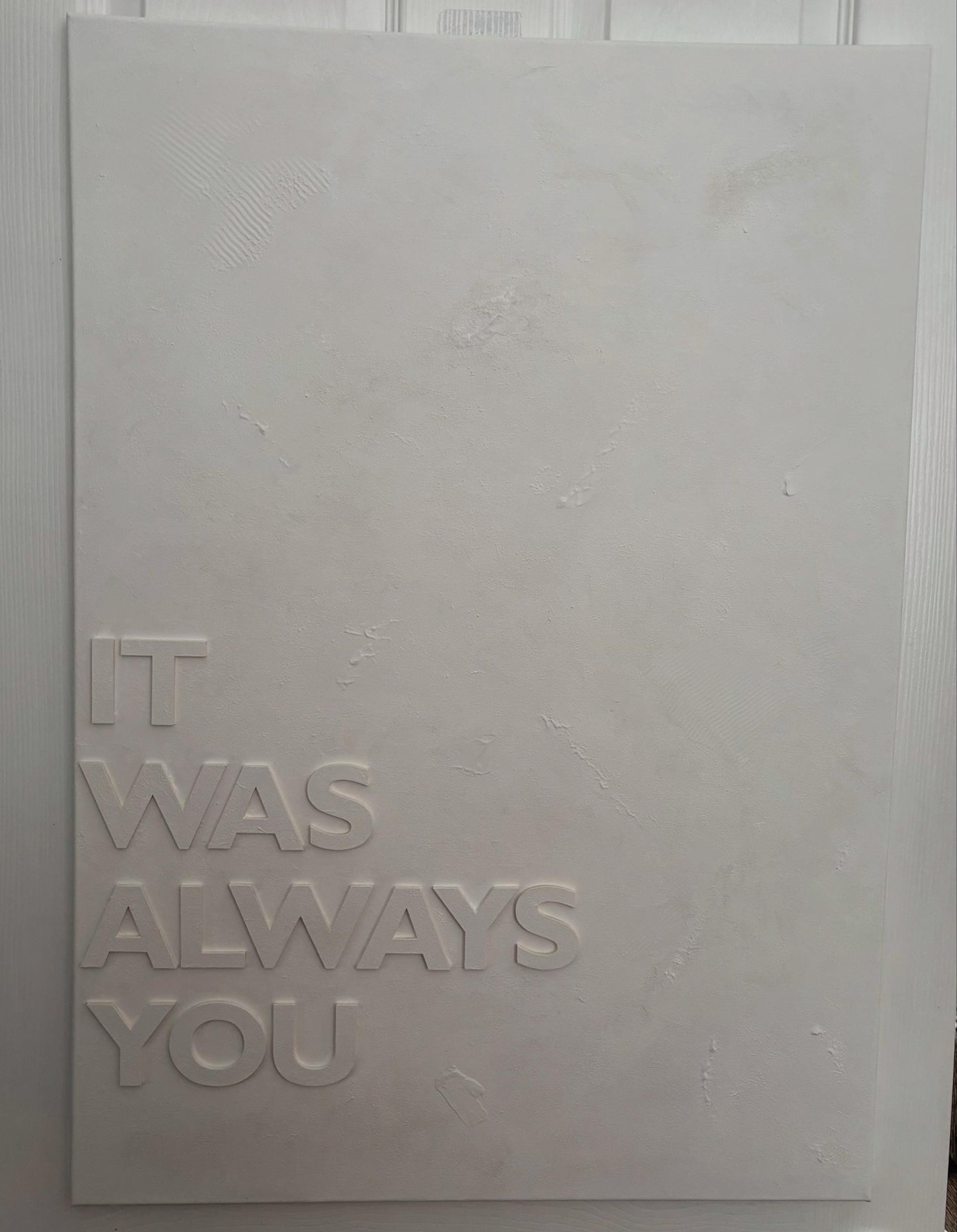 Textured canvas with wording (medium)