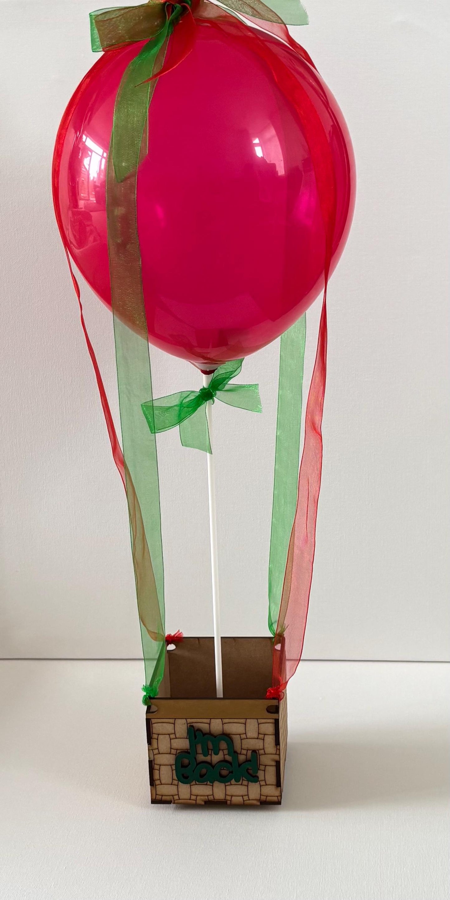 Christmas elf arrival hot air balloon