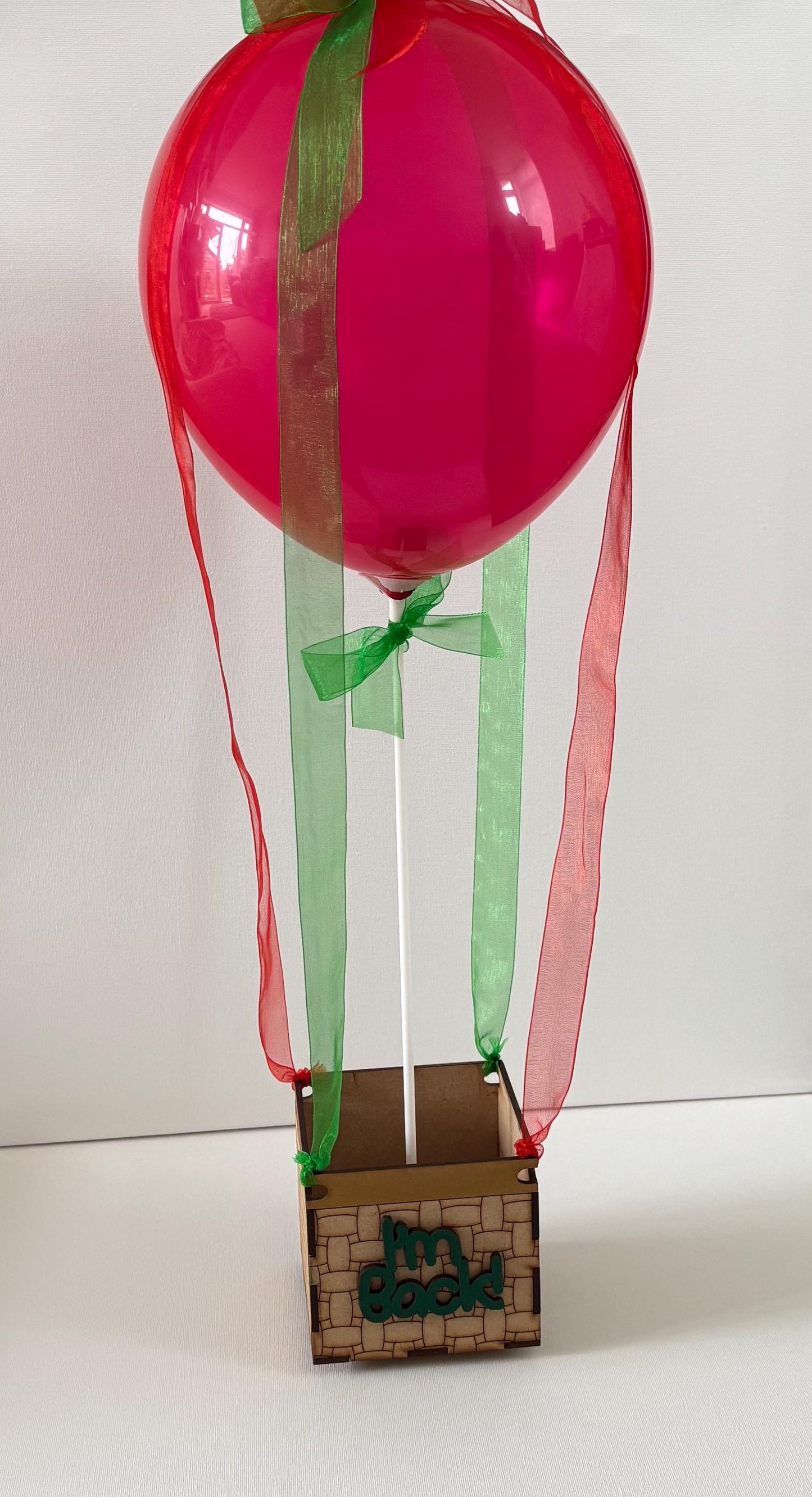 Christmas elf arrival hot air balloon