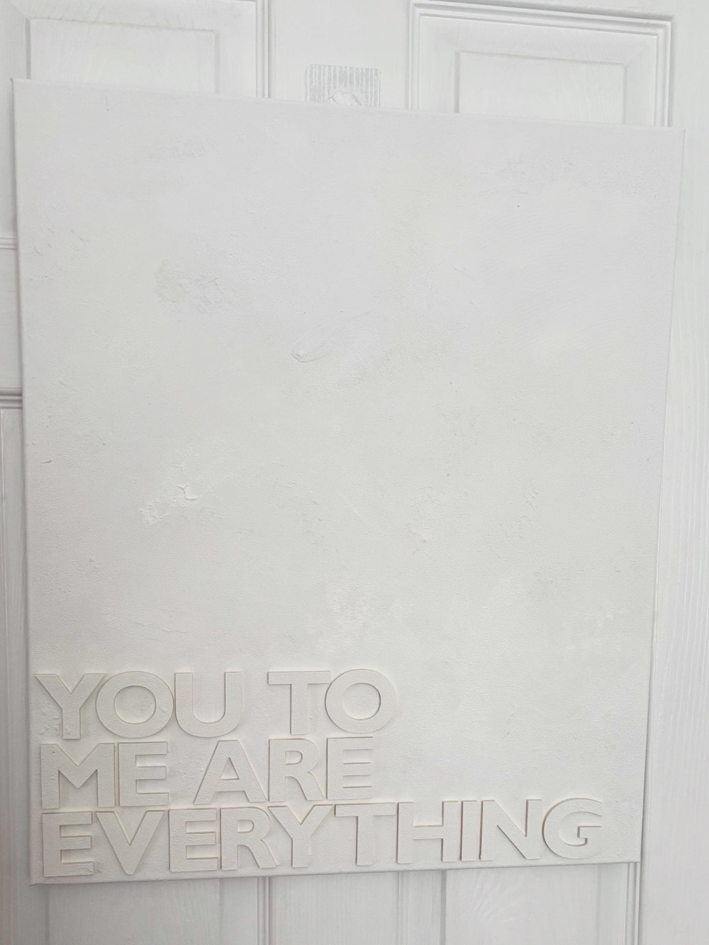 Textured canvas with wording (medium)