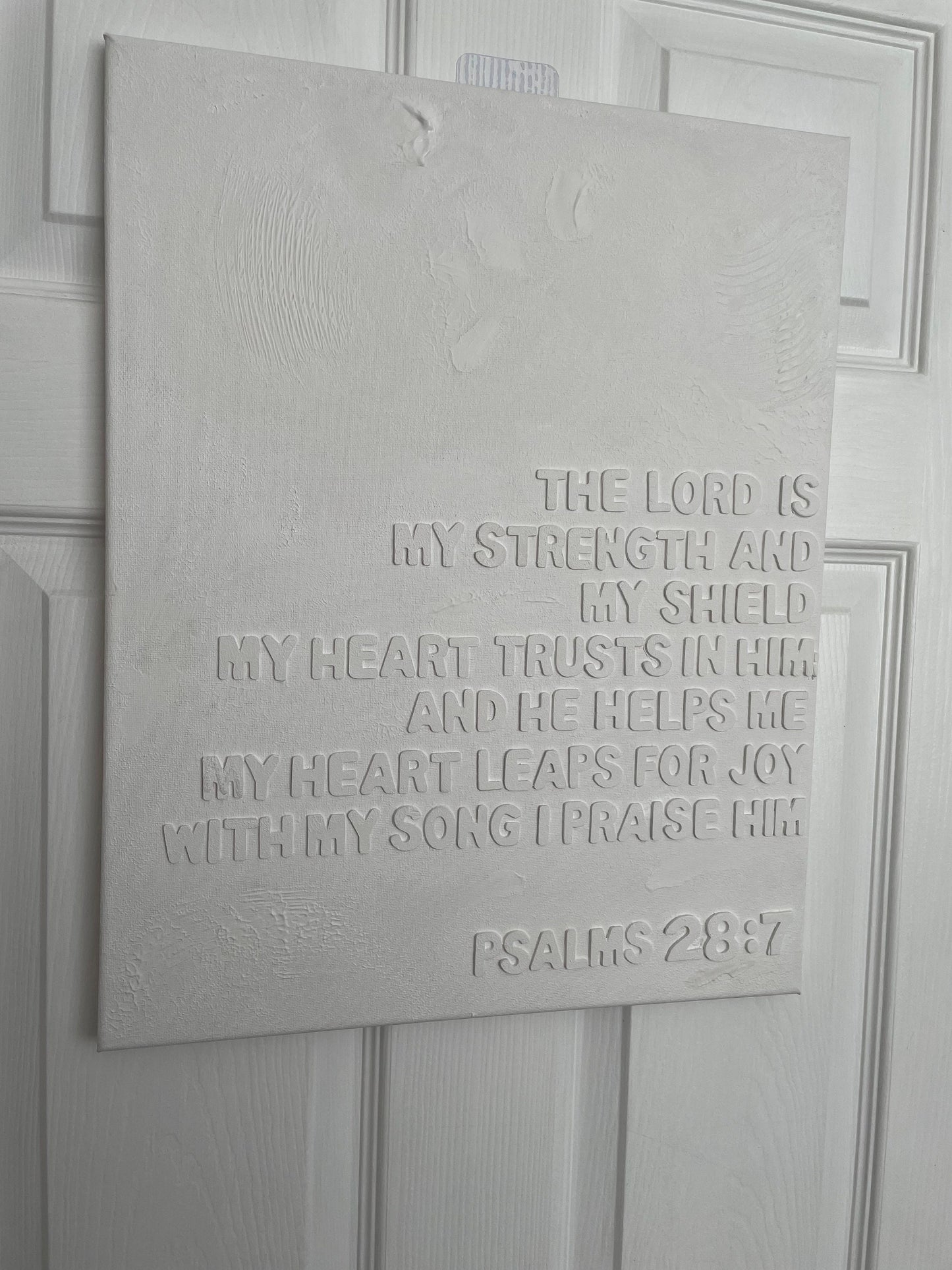 Textured canvas with wording (medium)