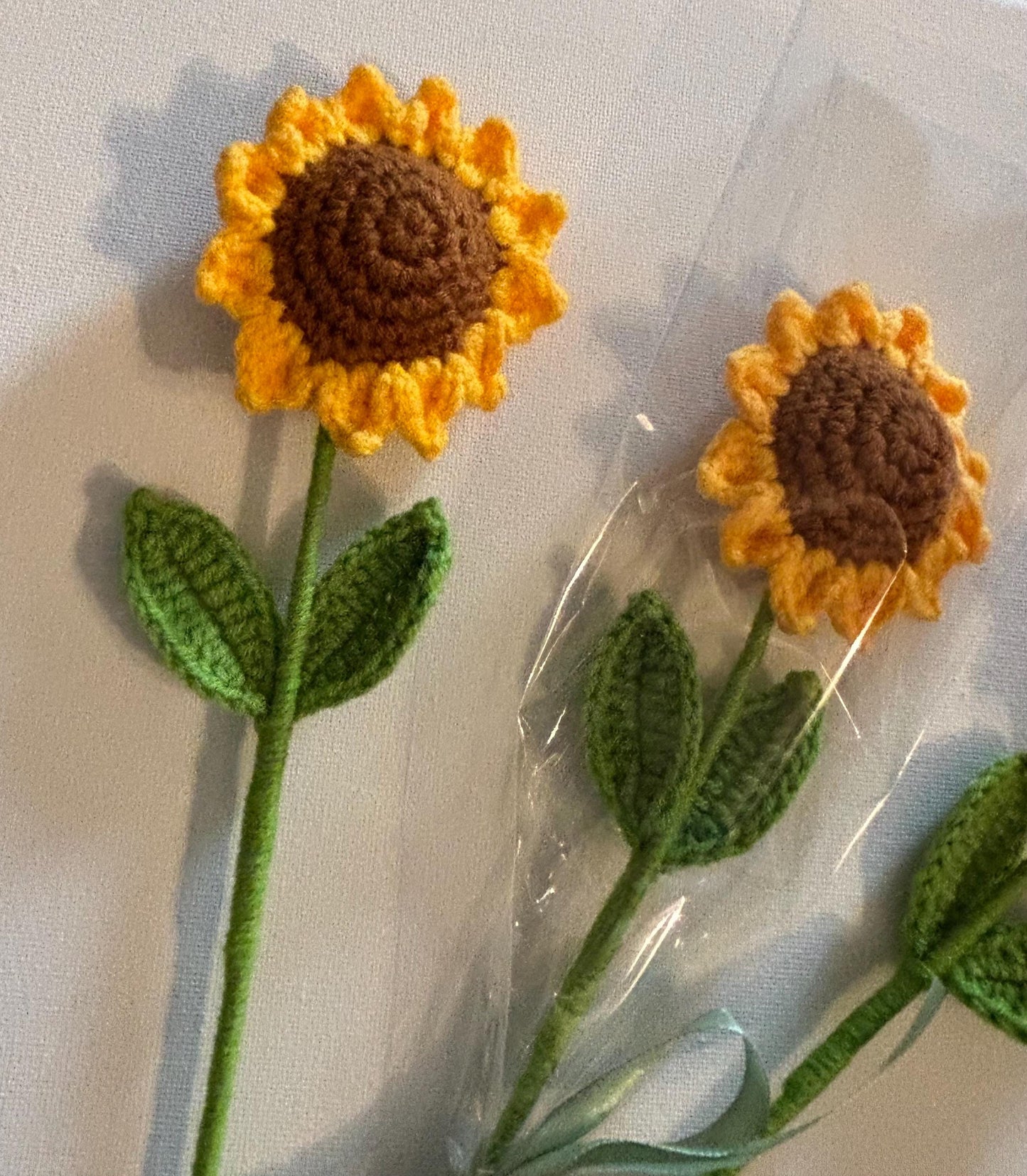 Crochet sunflower teacher gift