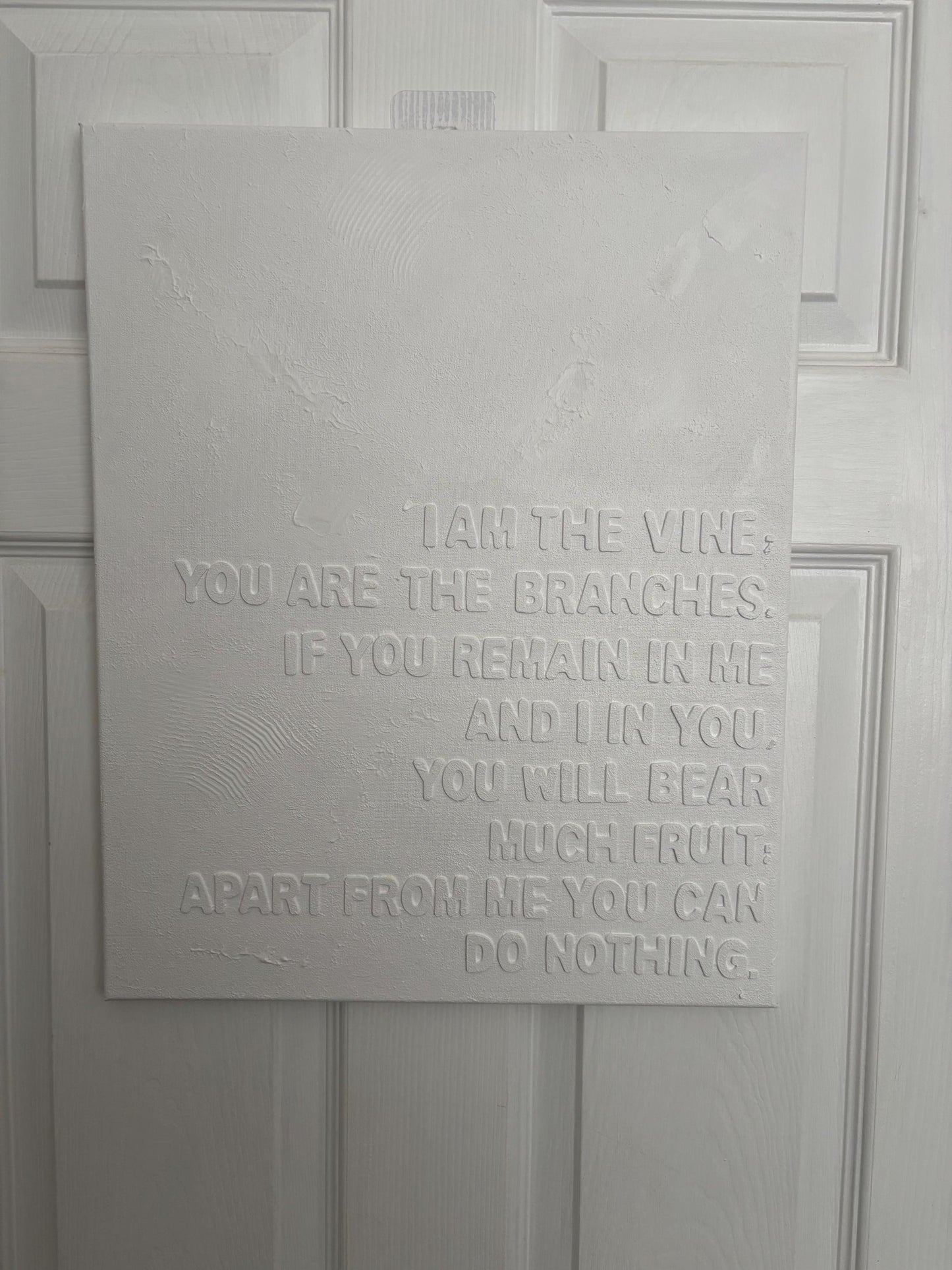 Textured canvas with wording (medium)