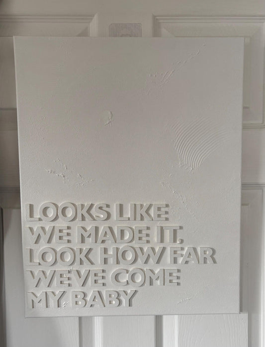 Textured canvas with wording (small)