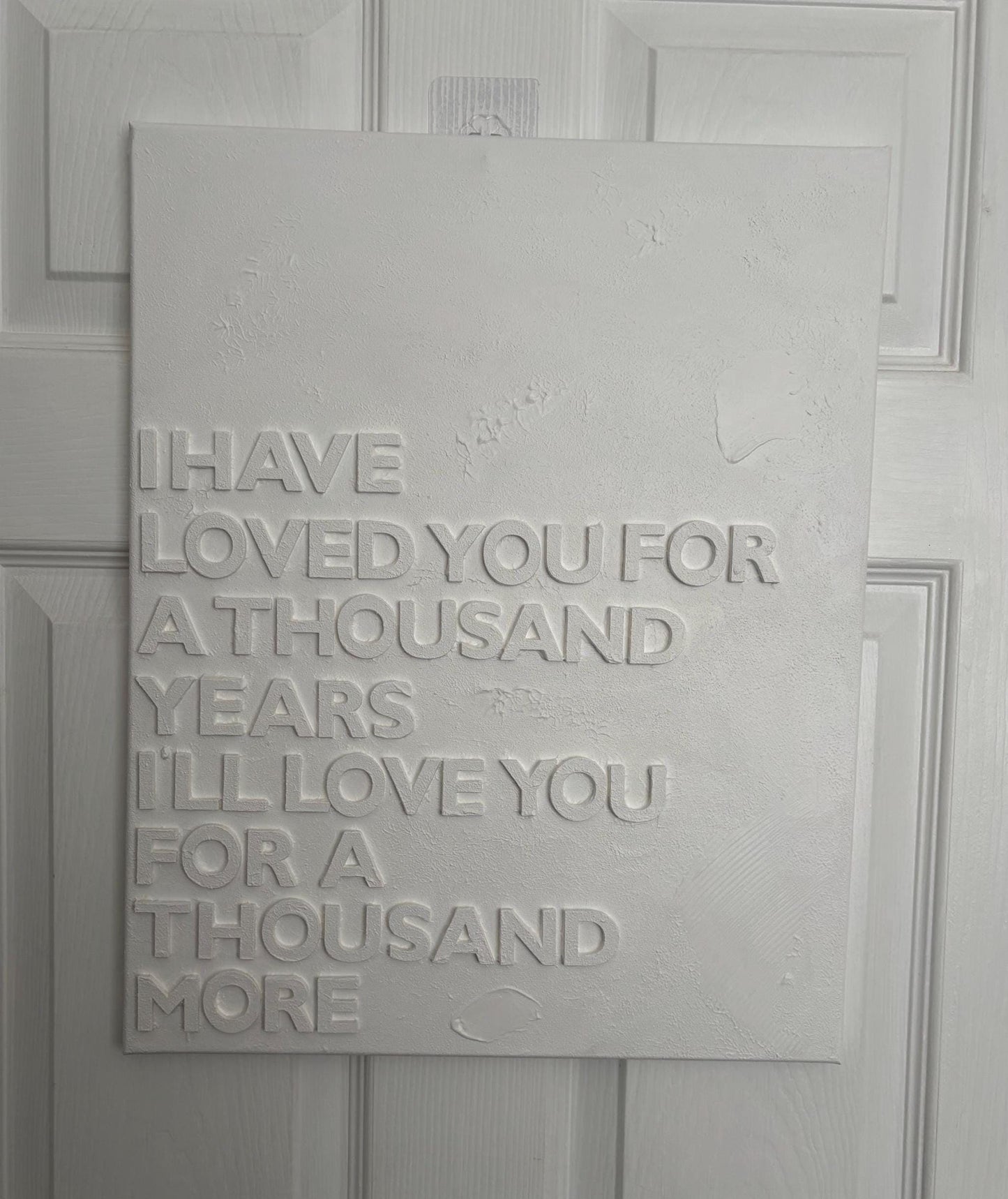 Textured canvas with wording (medium)