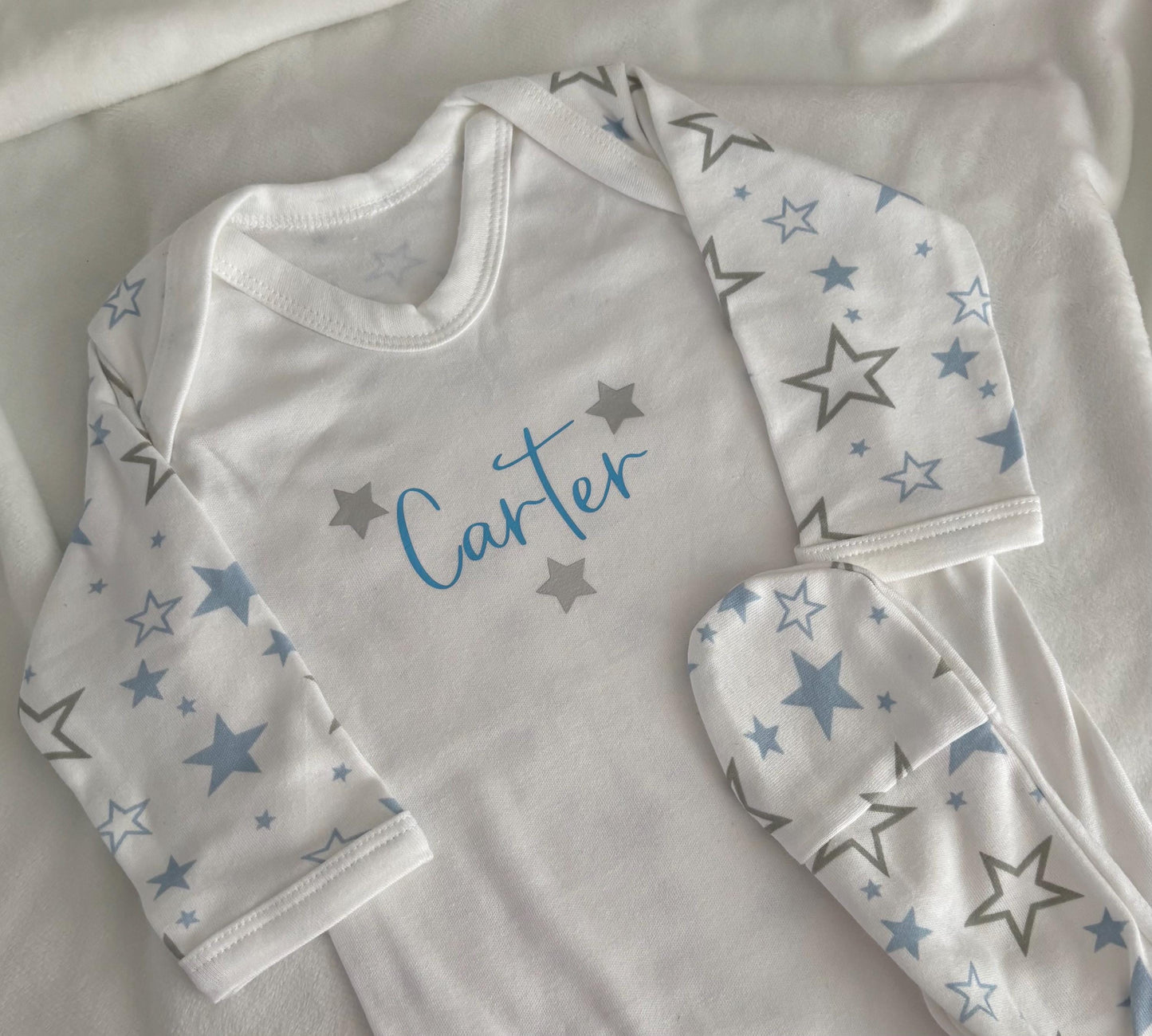 Personalised Christmas and other baby romper suits/baby grows