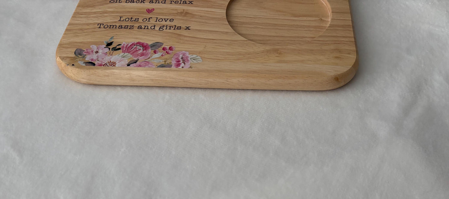 personalised tea and biscuits tray