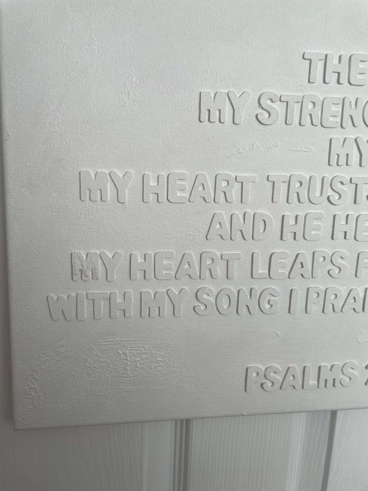 Textured canvas with wording (medium)