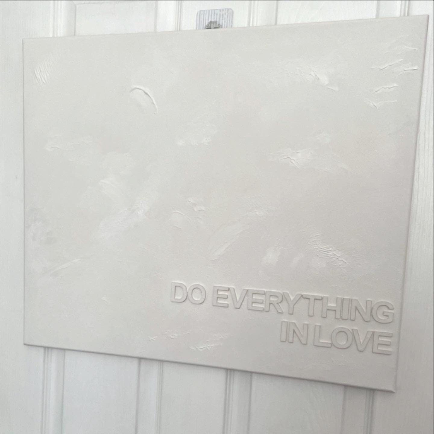 Textured canvas with wording (medium)