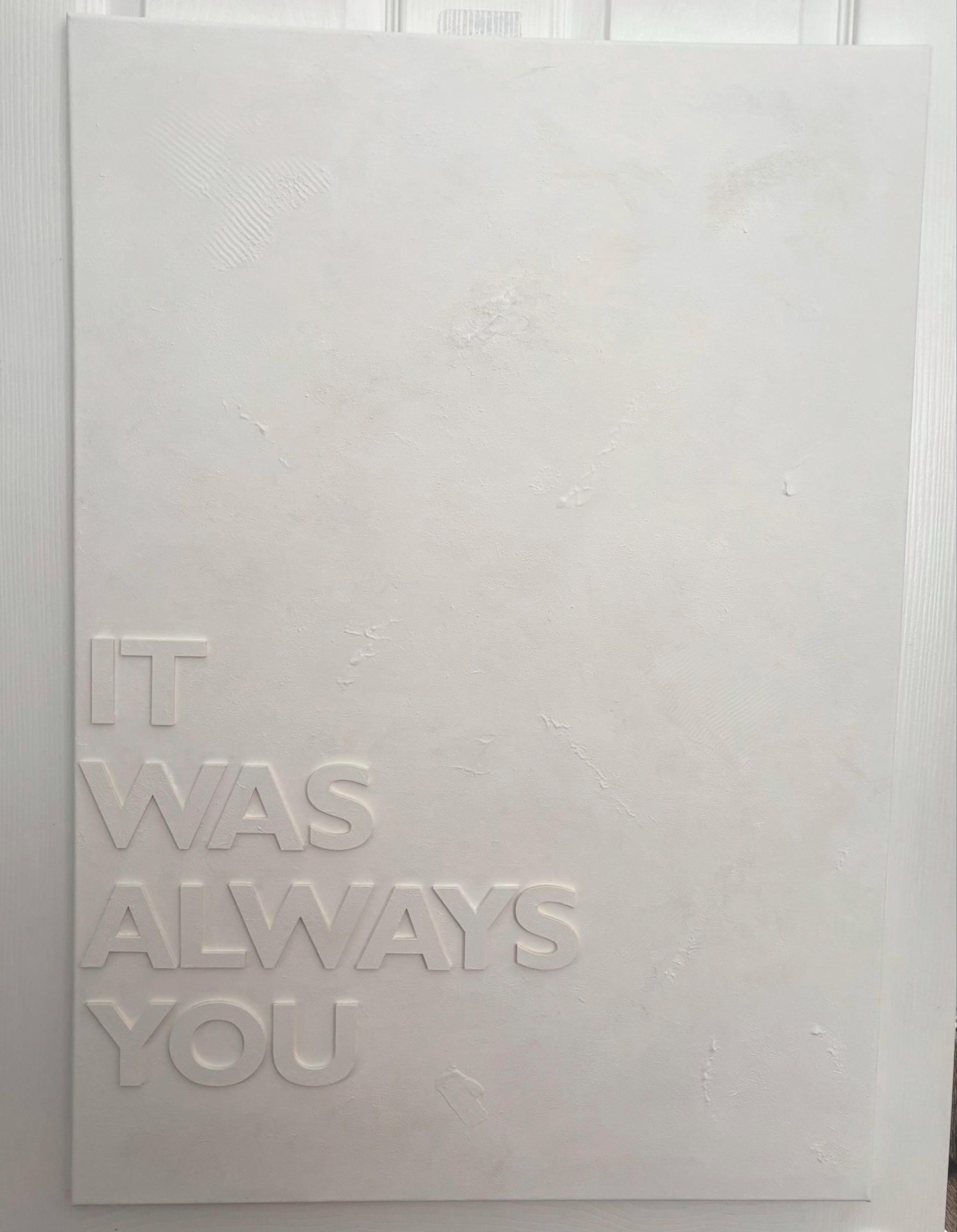 Textured canvas with wording (medium)