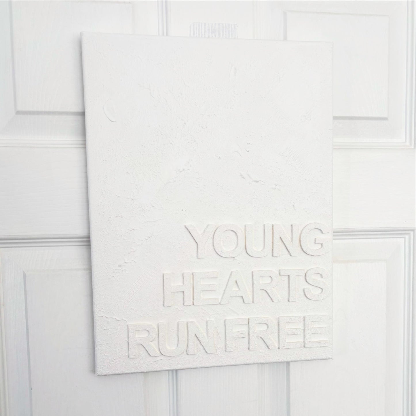 Textured canvas with wording (medium)