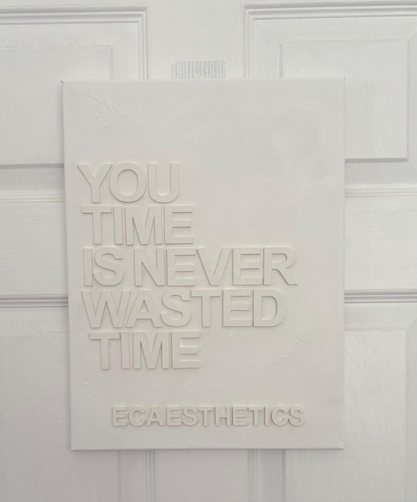 Textured canvas with wording (medium)