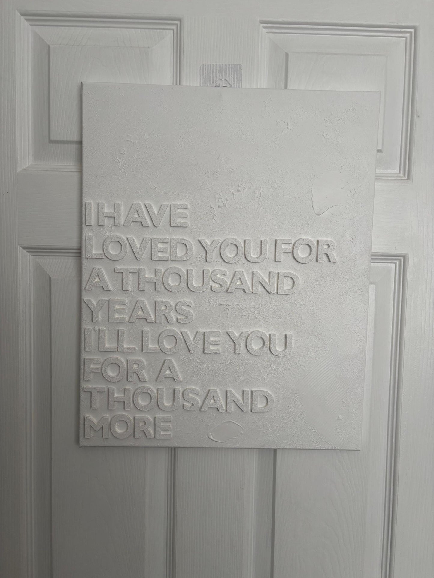 Textured canvas with wording (medium)