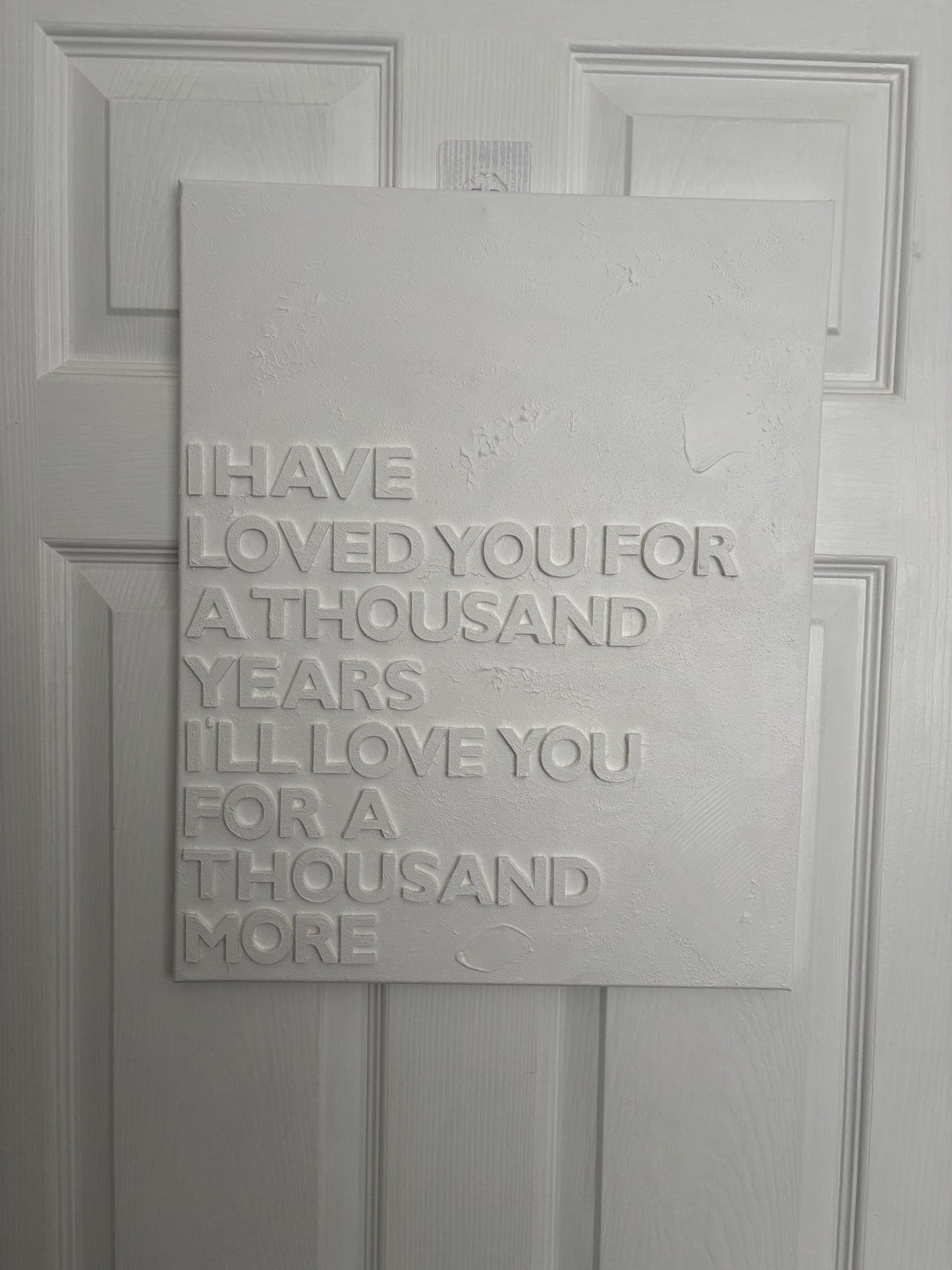 Textured canvas with wording (large)