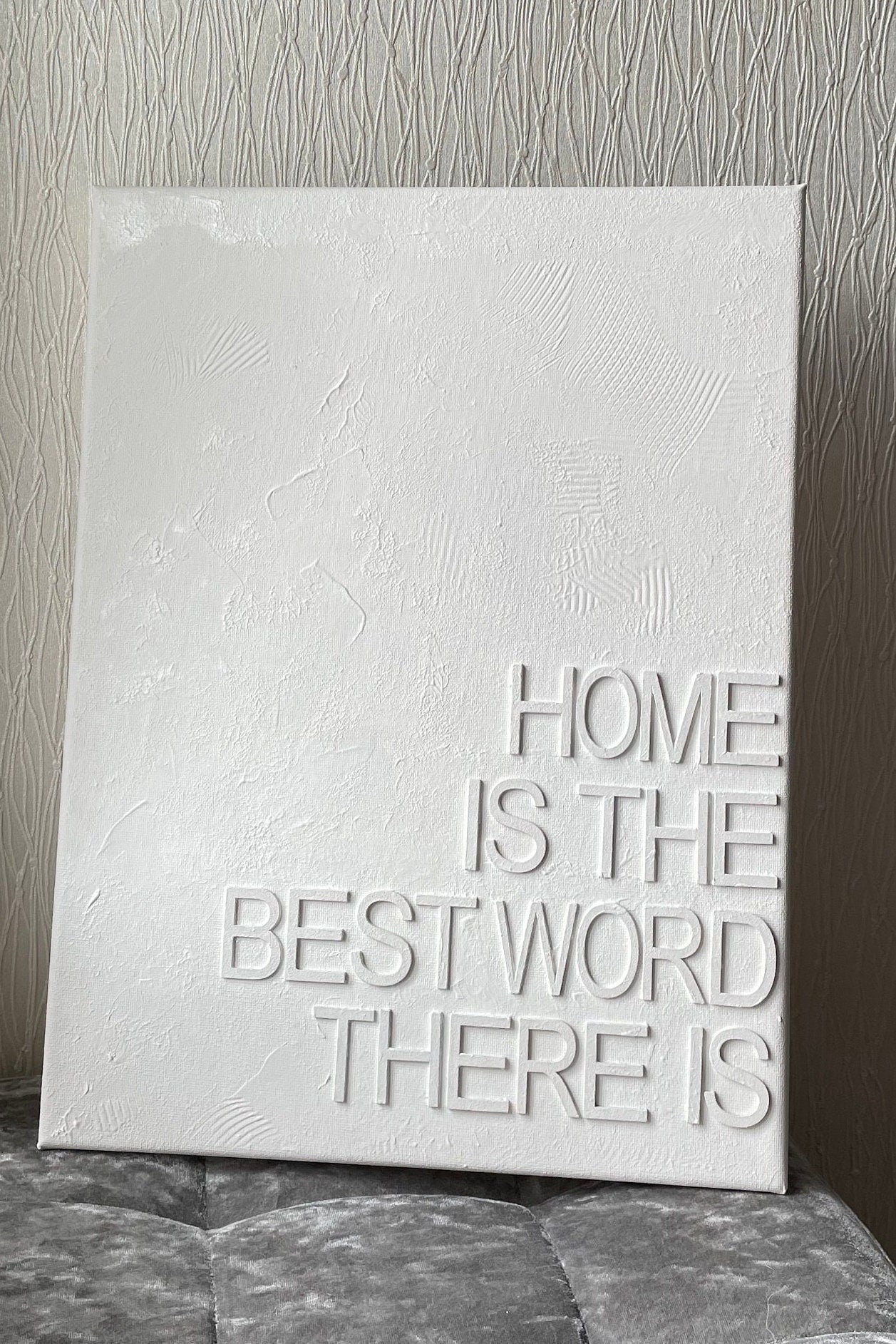 Textured canvas with wording (large)
