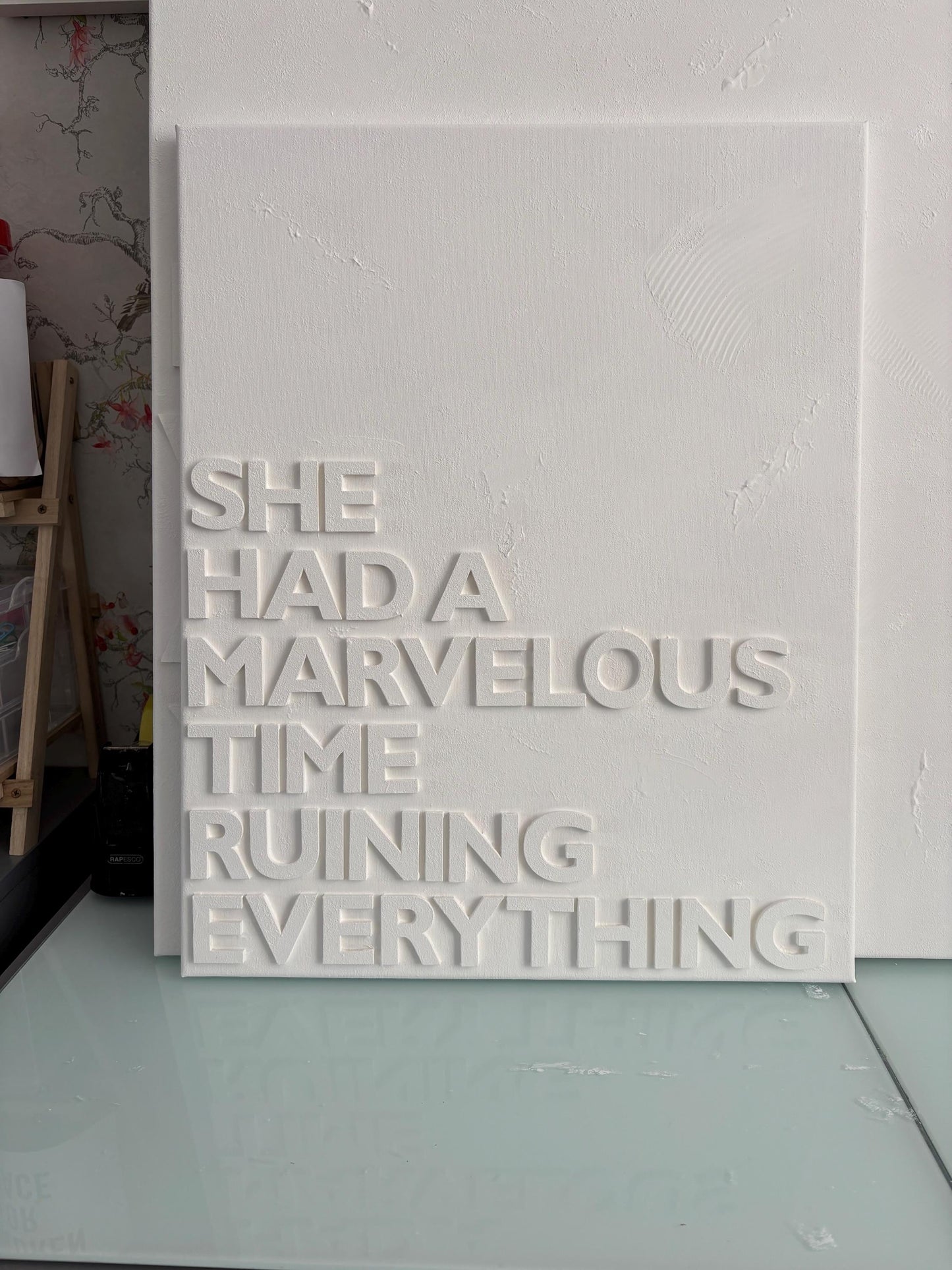 Textured canvas with wording (small)