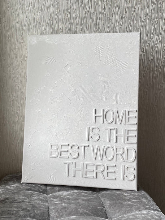 Textured canvas with wording (large)