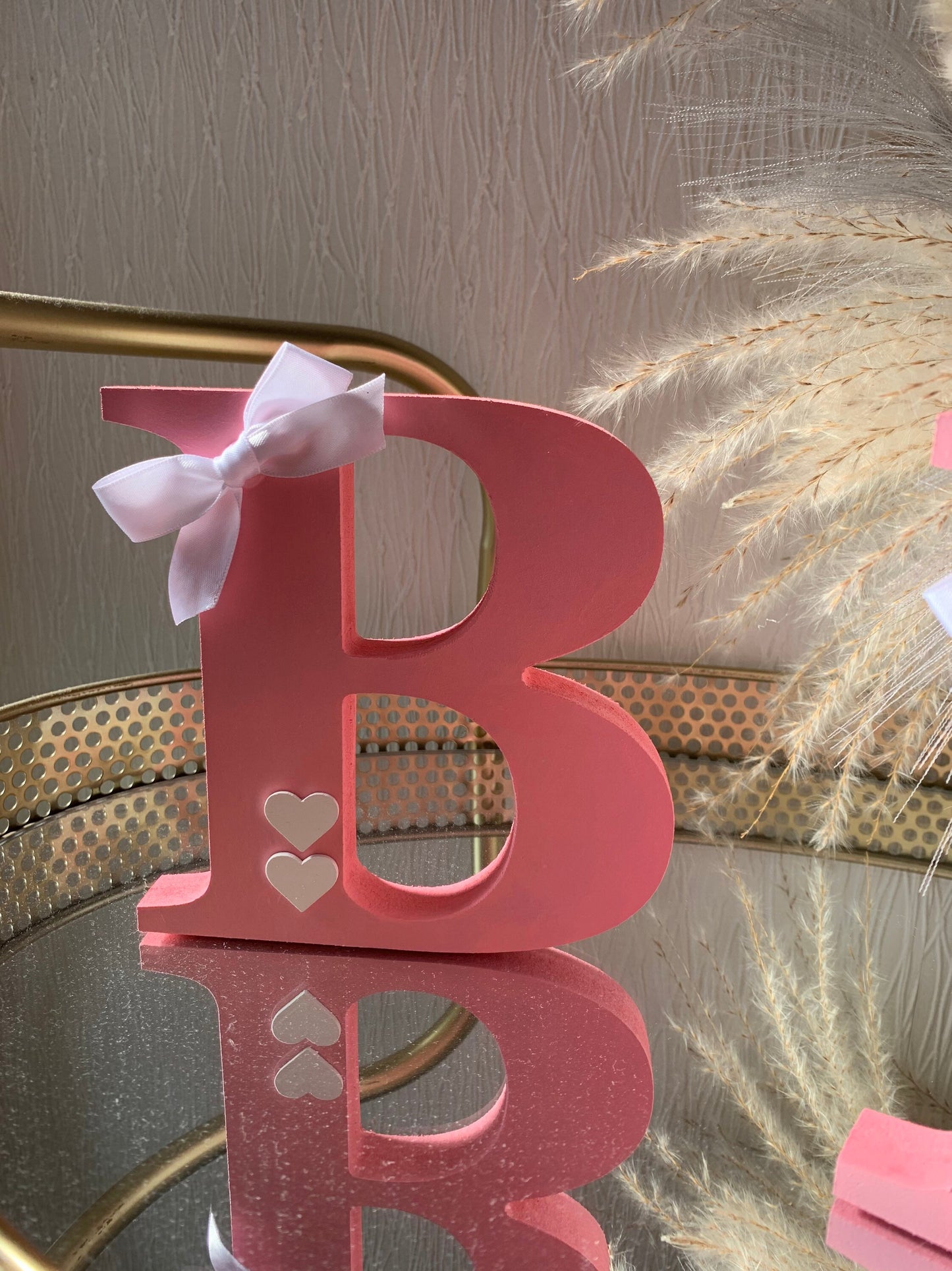 Freestanding wood letters