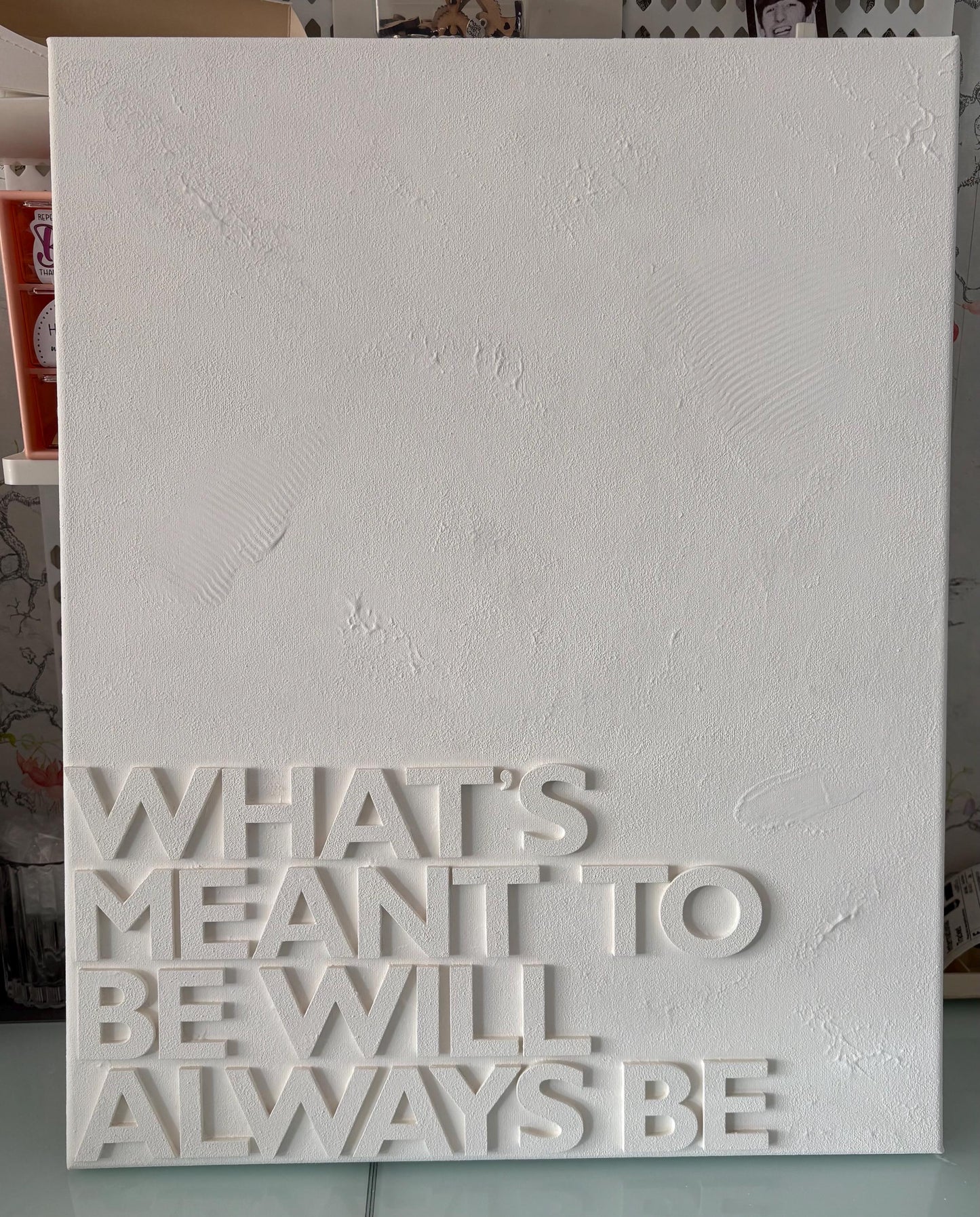 Textured canvas with wording (small)