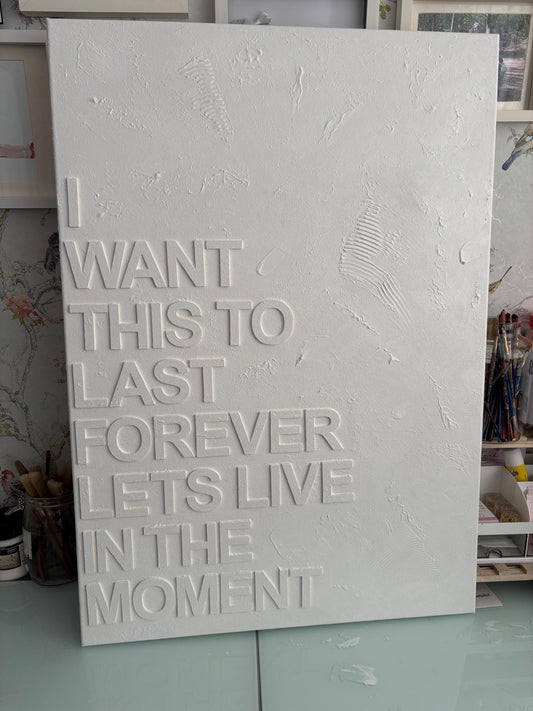 Textured canvas with wording (small)
