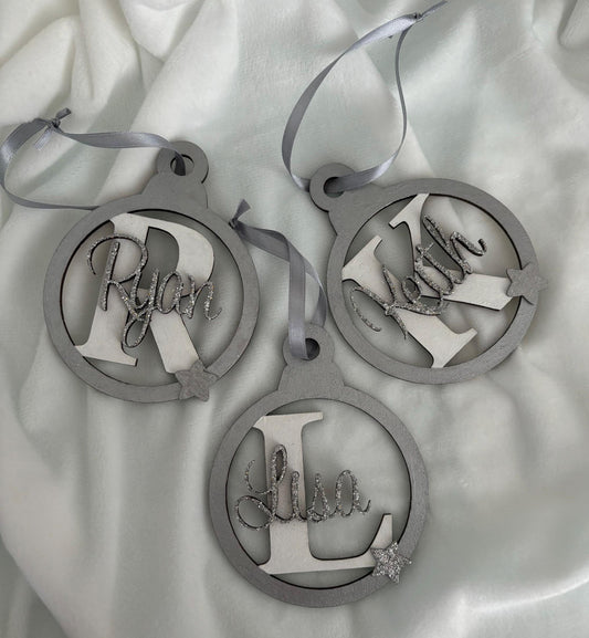 Personalised family name bauble
